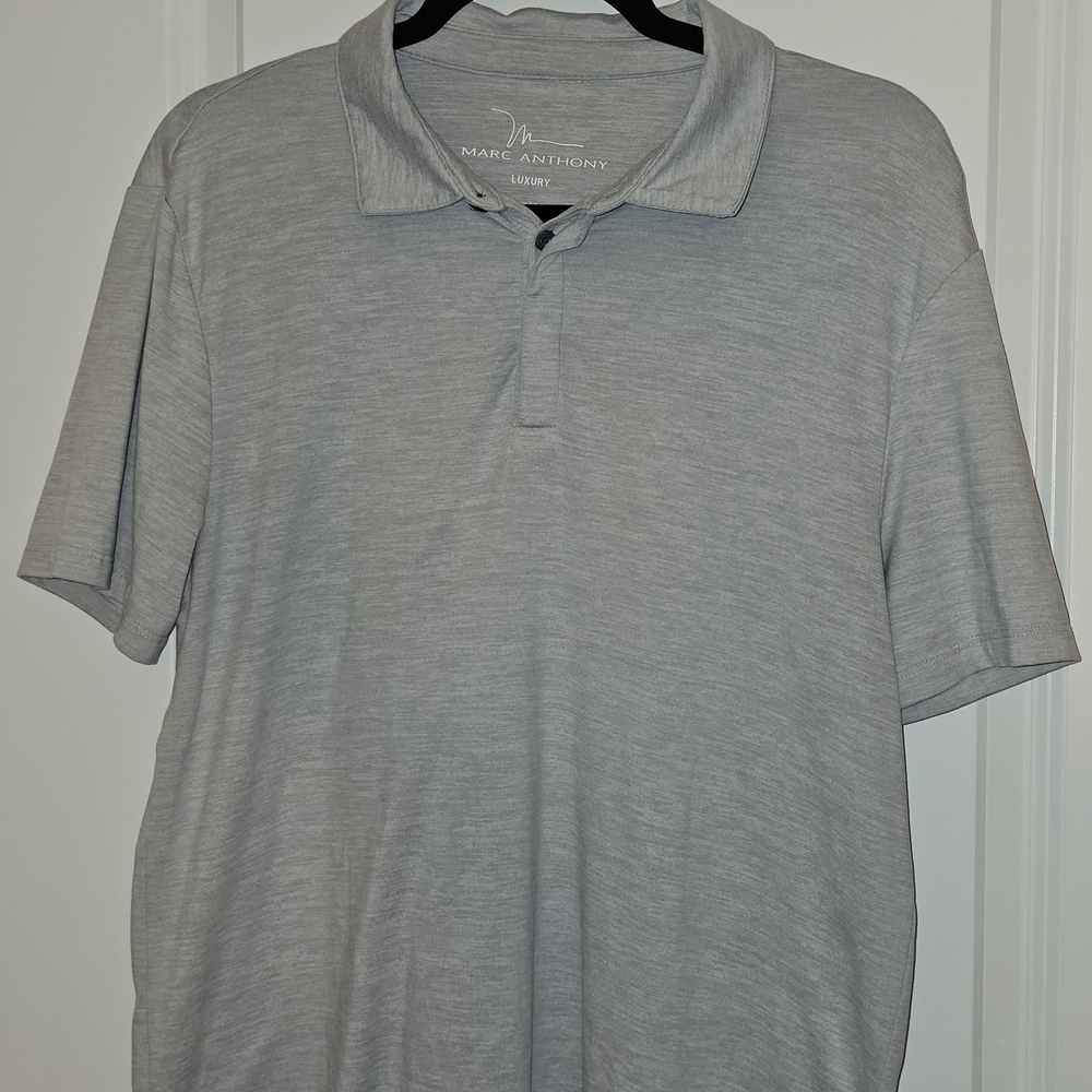 Marc Anthony Heather Gray Polo Shirt